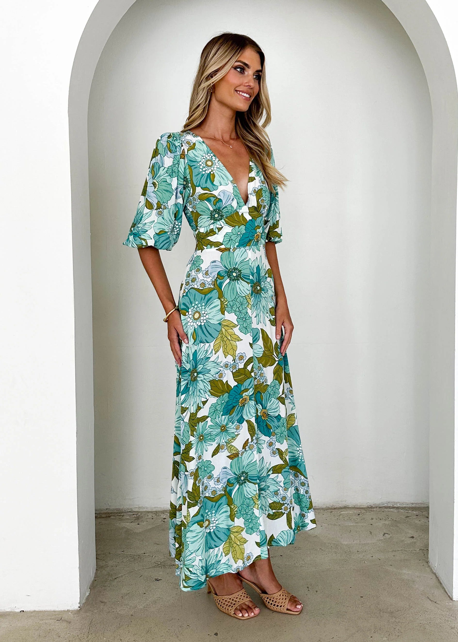 Daphne Maxi Dress - Amaya Green