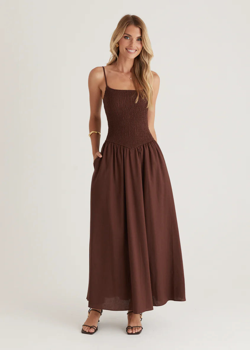 Skye Maxi Dress - Chocolate