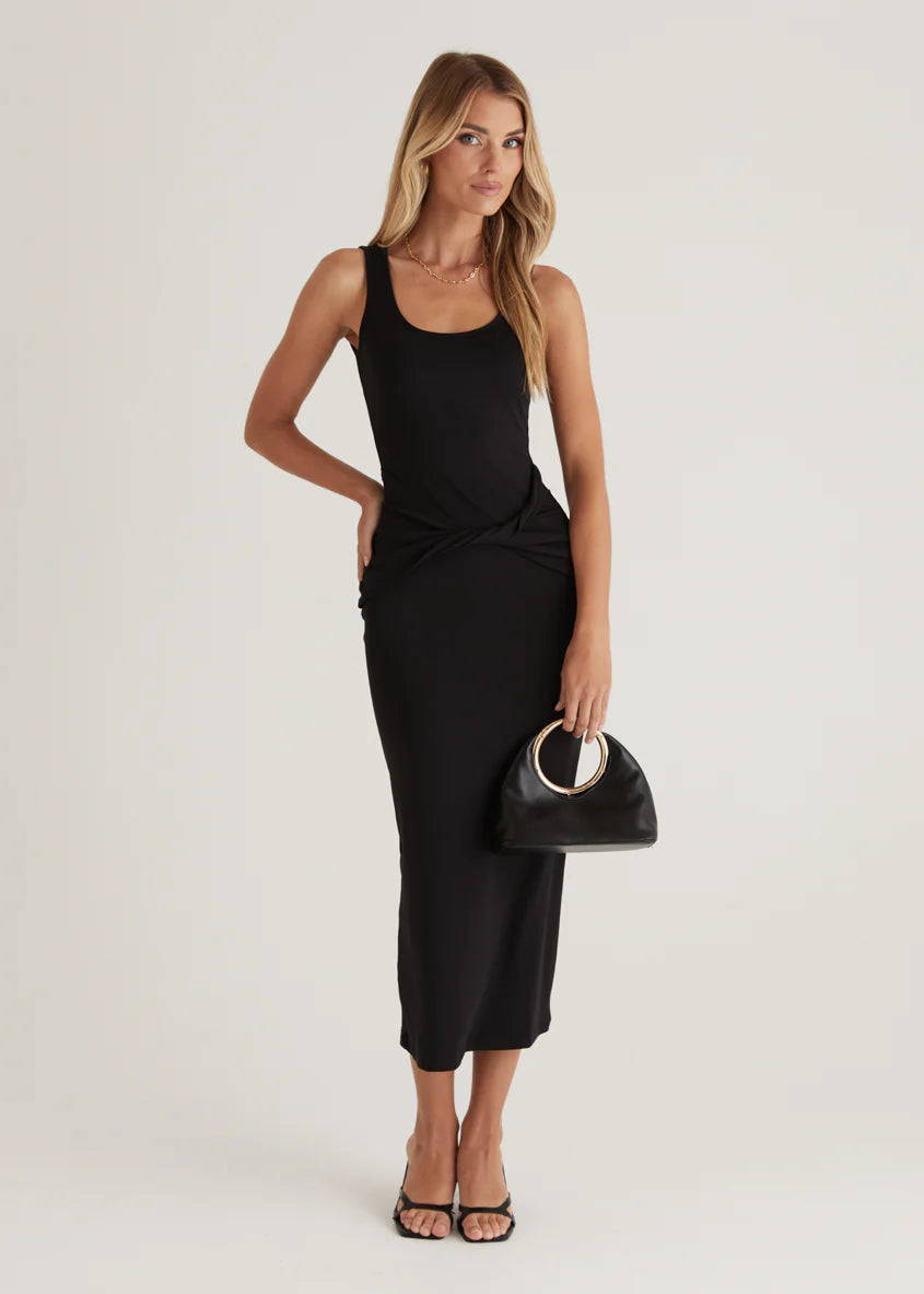 Sonia Midi Dress - Black