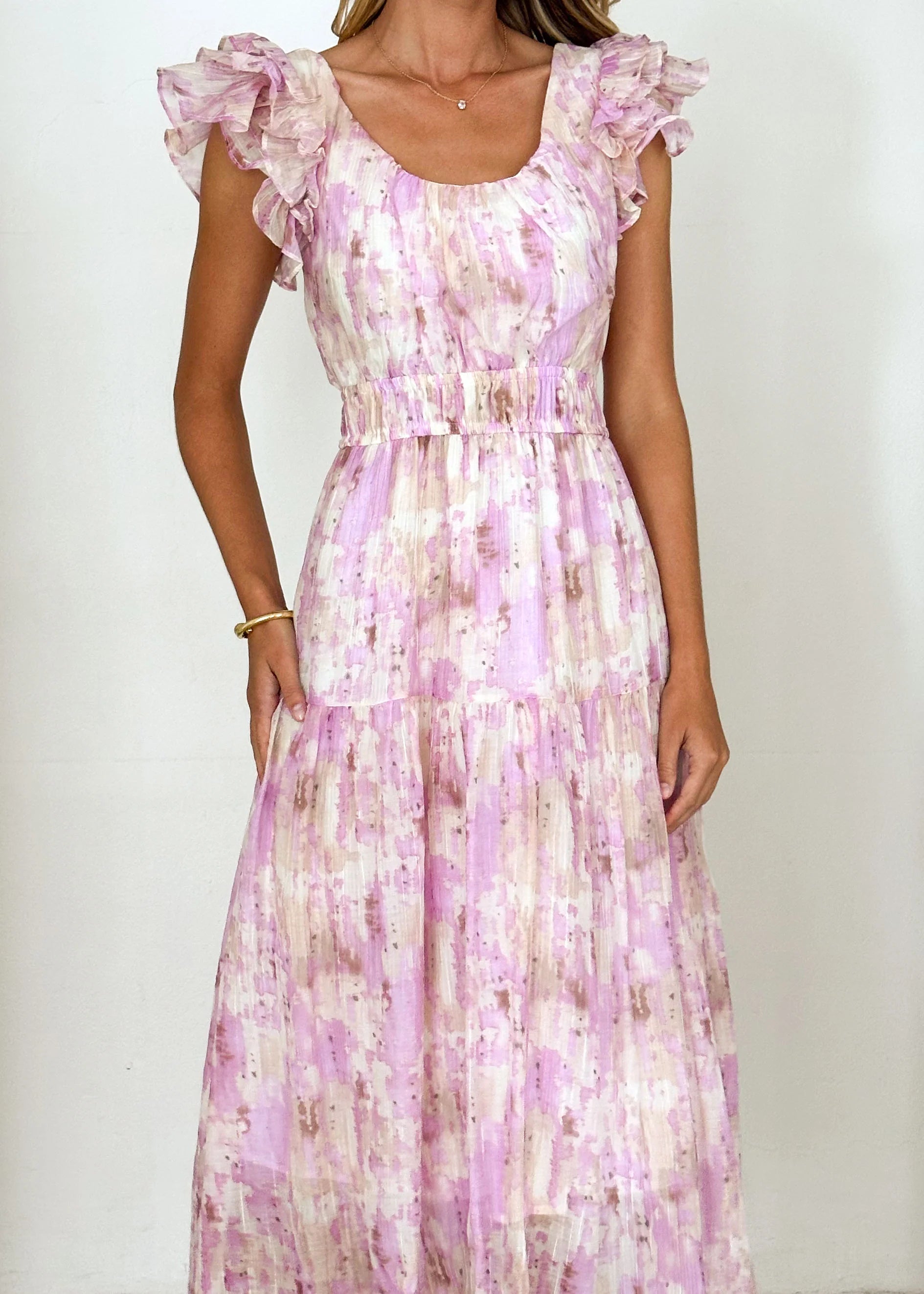 Valentina Maxi Dress - Pink Splash