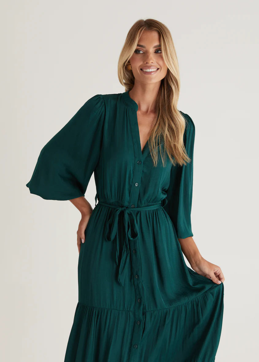 Maya Midi Dress - Emerald