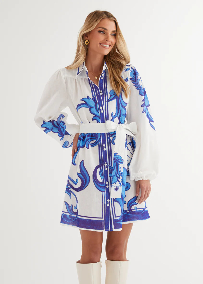 Nicoletta Dress - Blue Zayna