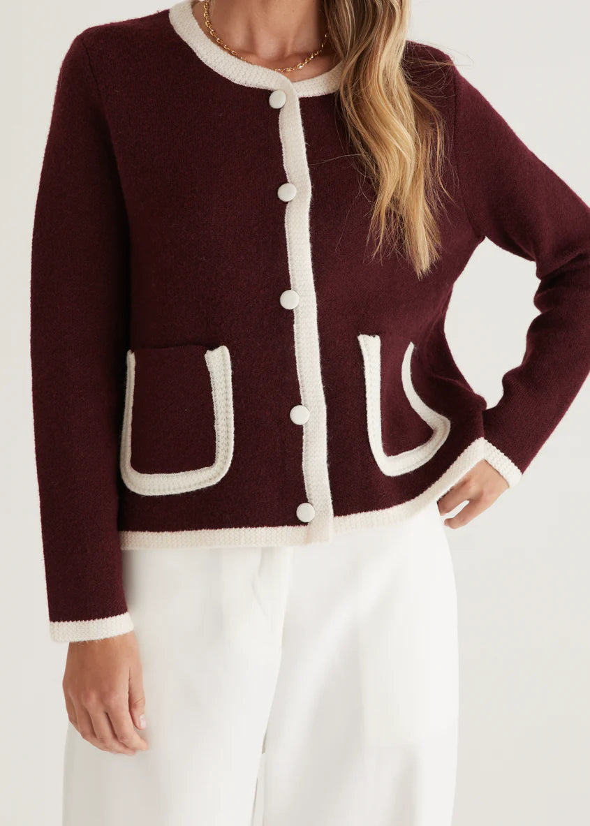 Roselia Sweater - Wine