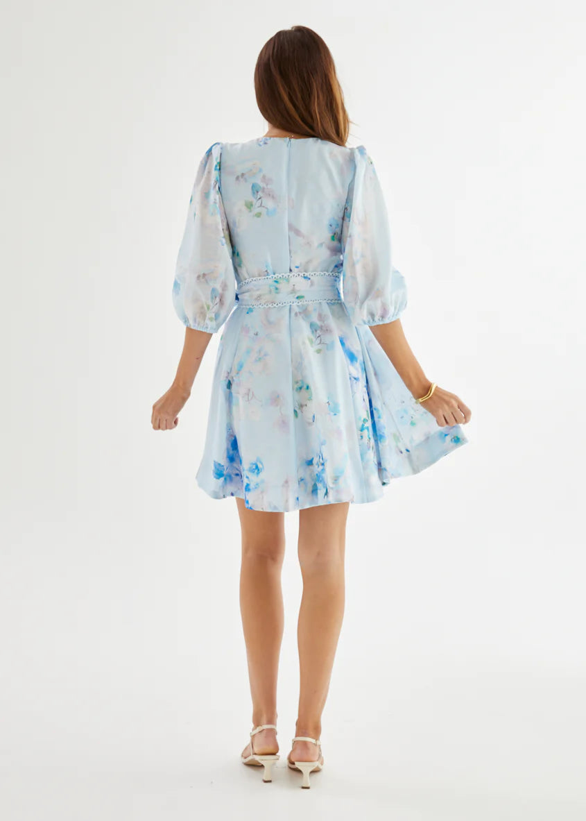 Jolene Dress - Blue Floral