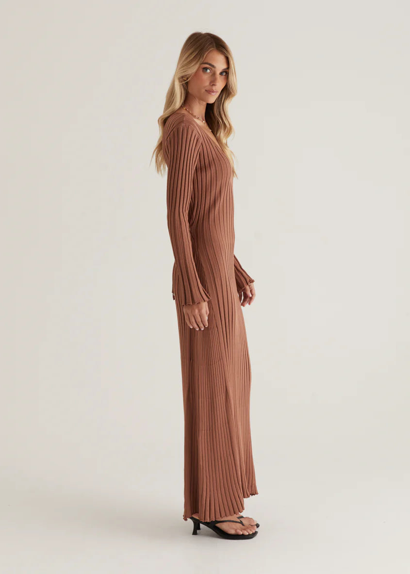 Norah Knit Maxi Dress - Clay