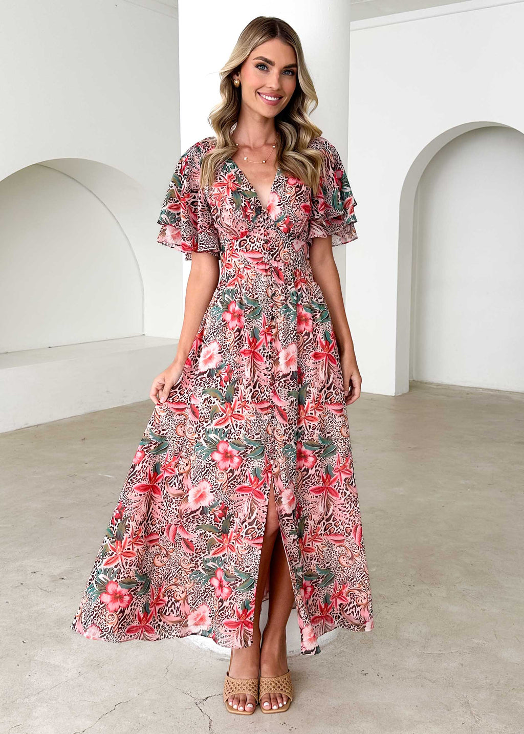 Harpa Midi Dress - Jungle Paradise