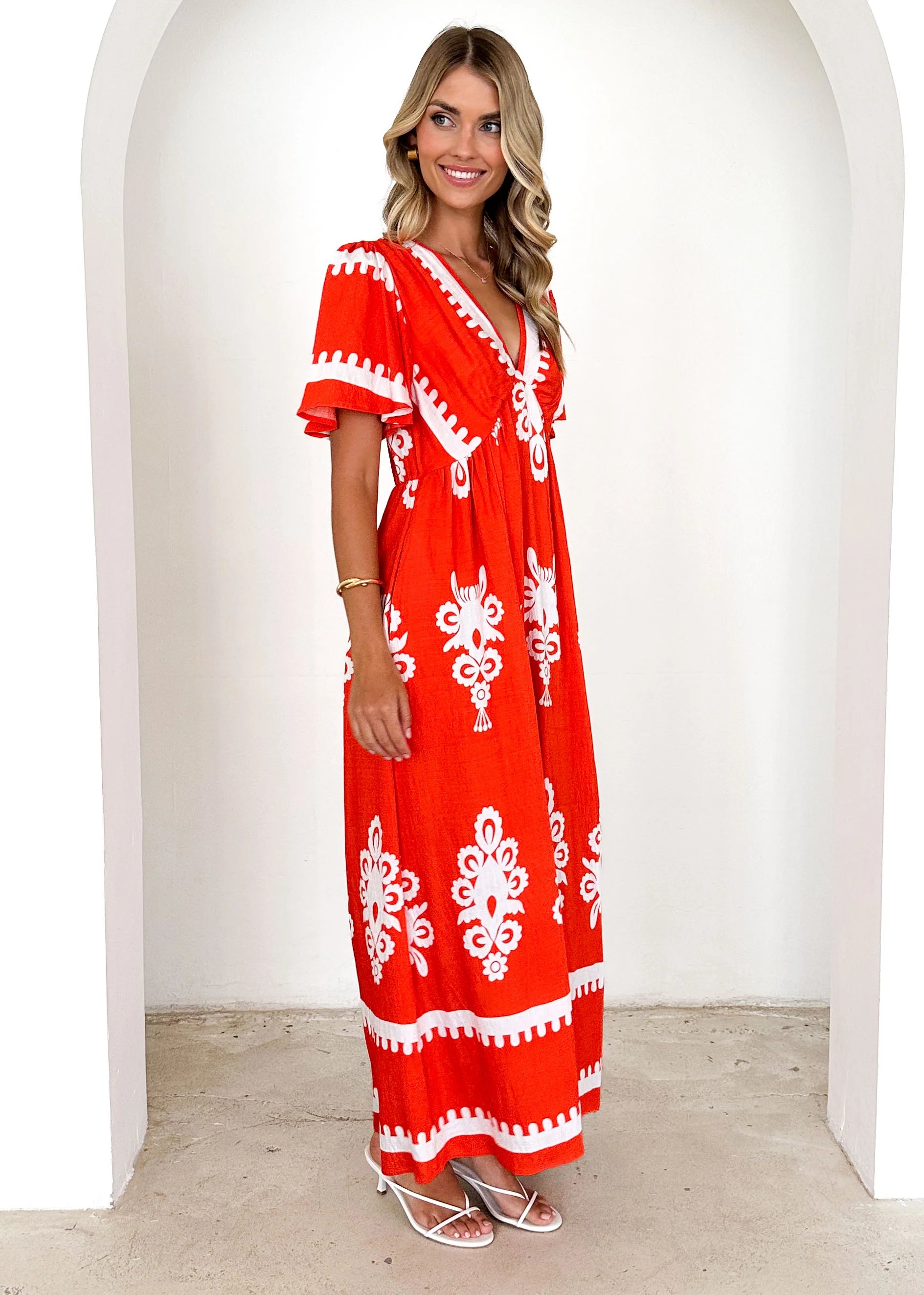 Renegade Maxi Dress - Tangerine