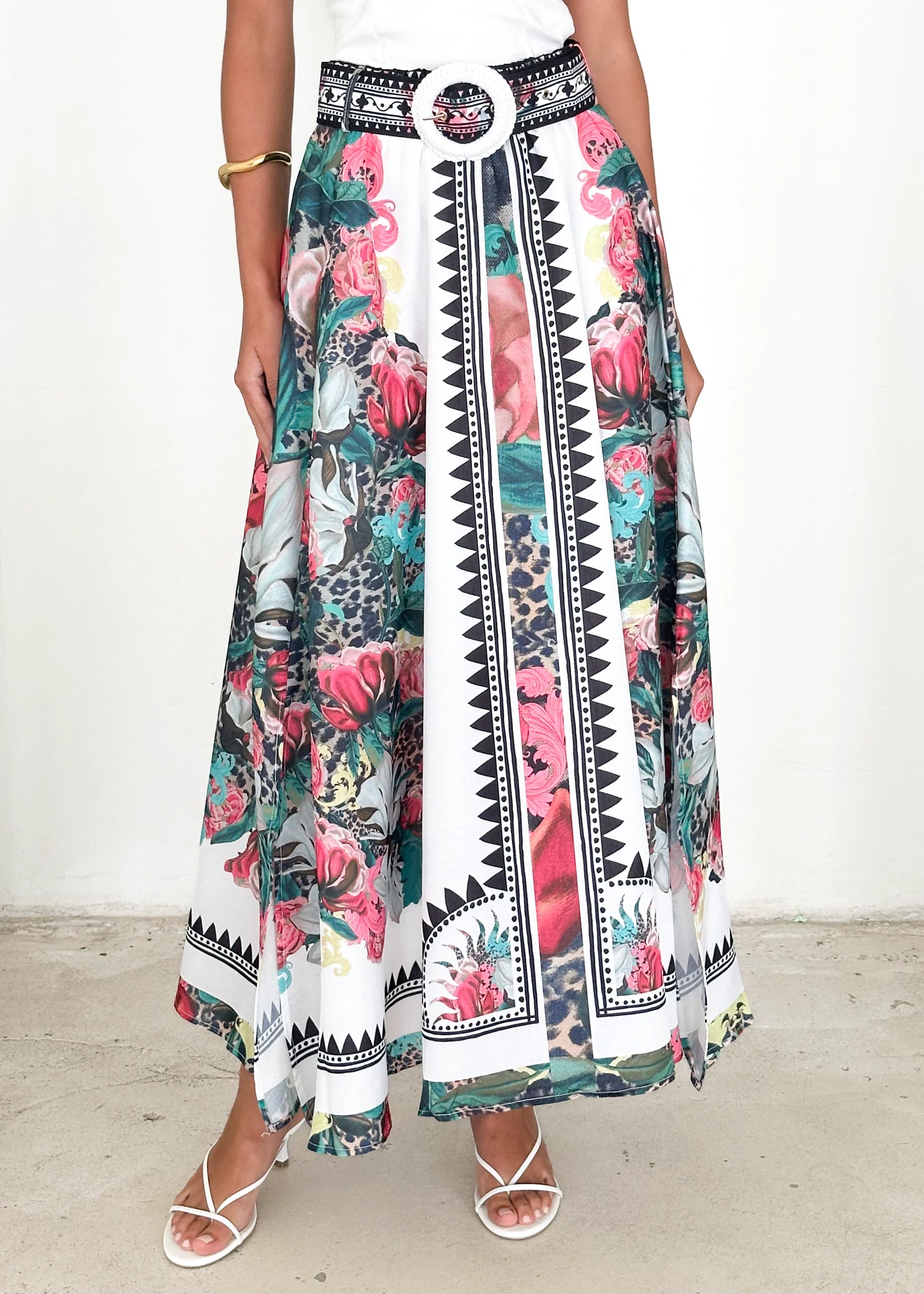 Pippa Midi Skirt - Eden Floral
