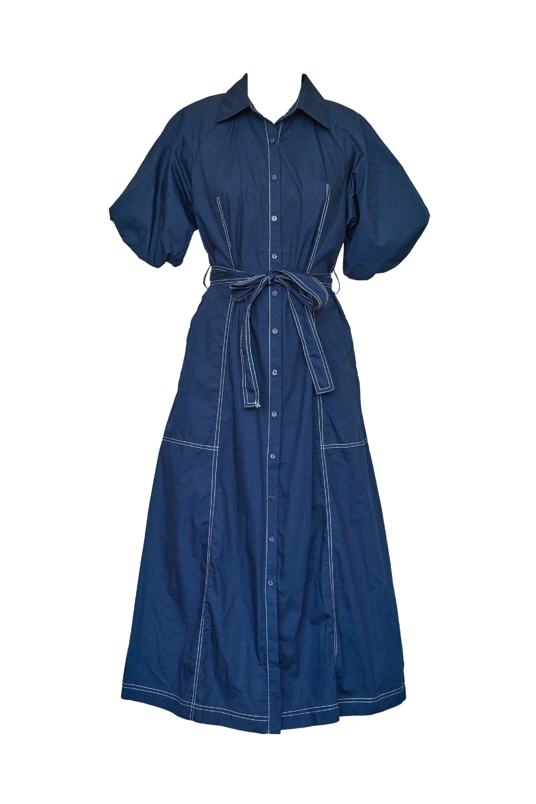 Pintura Midi Dress - Navy