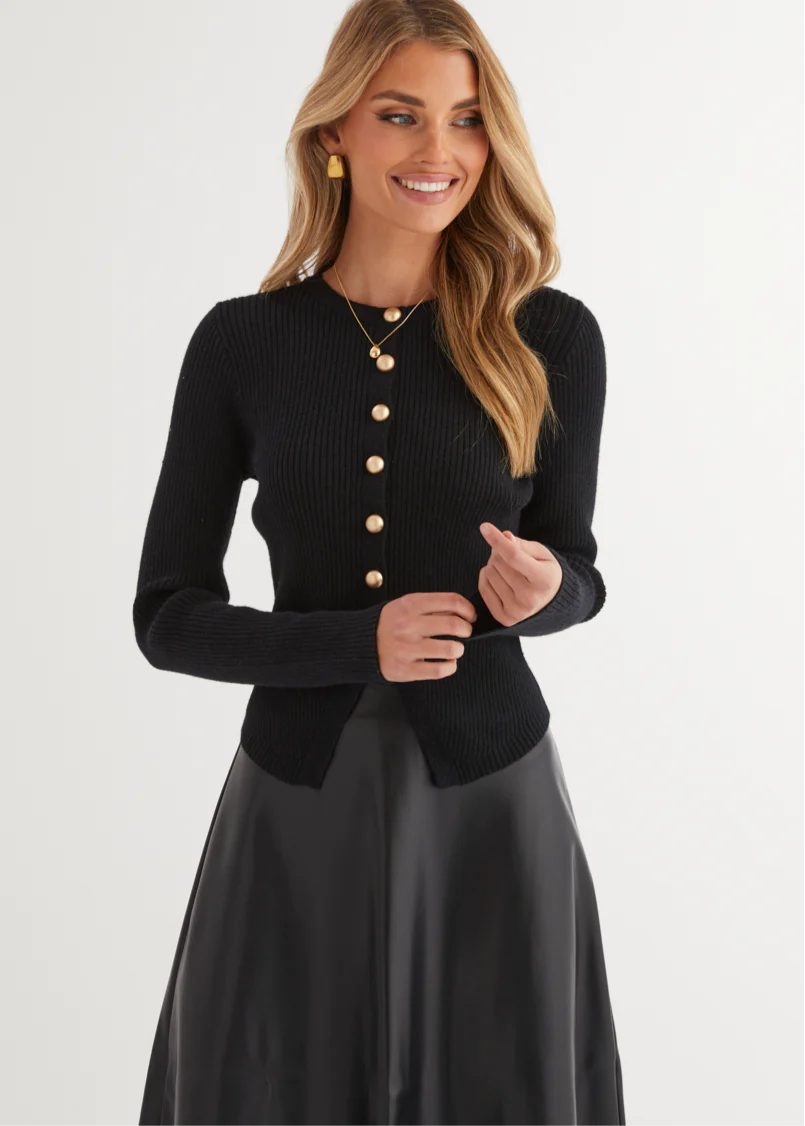 Sparrow Knit Top - Black