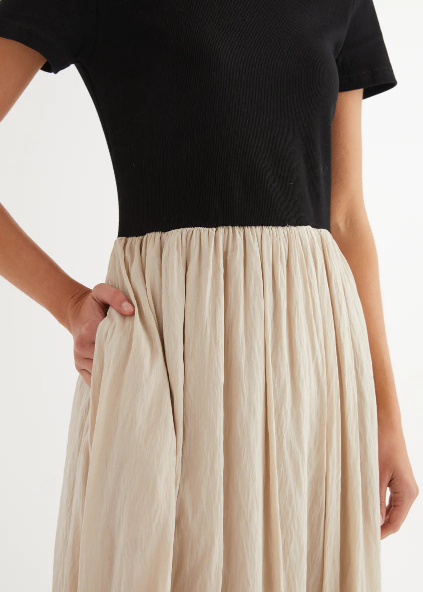 Riptide Maxi Dress - Beige Splice