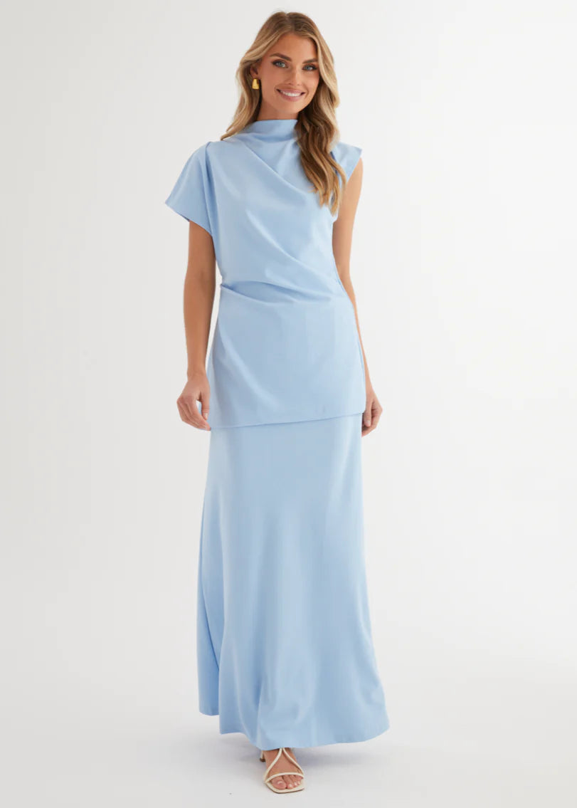 Solace Maxi Skirt - Blue