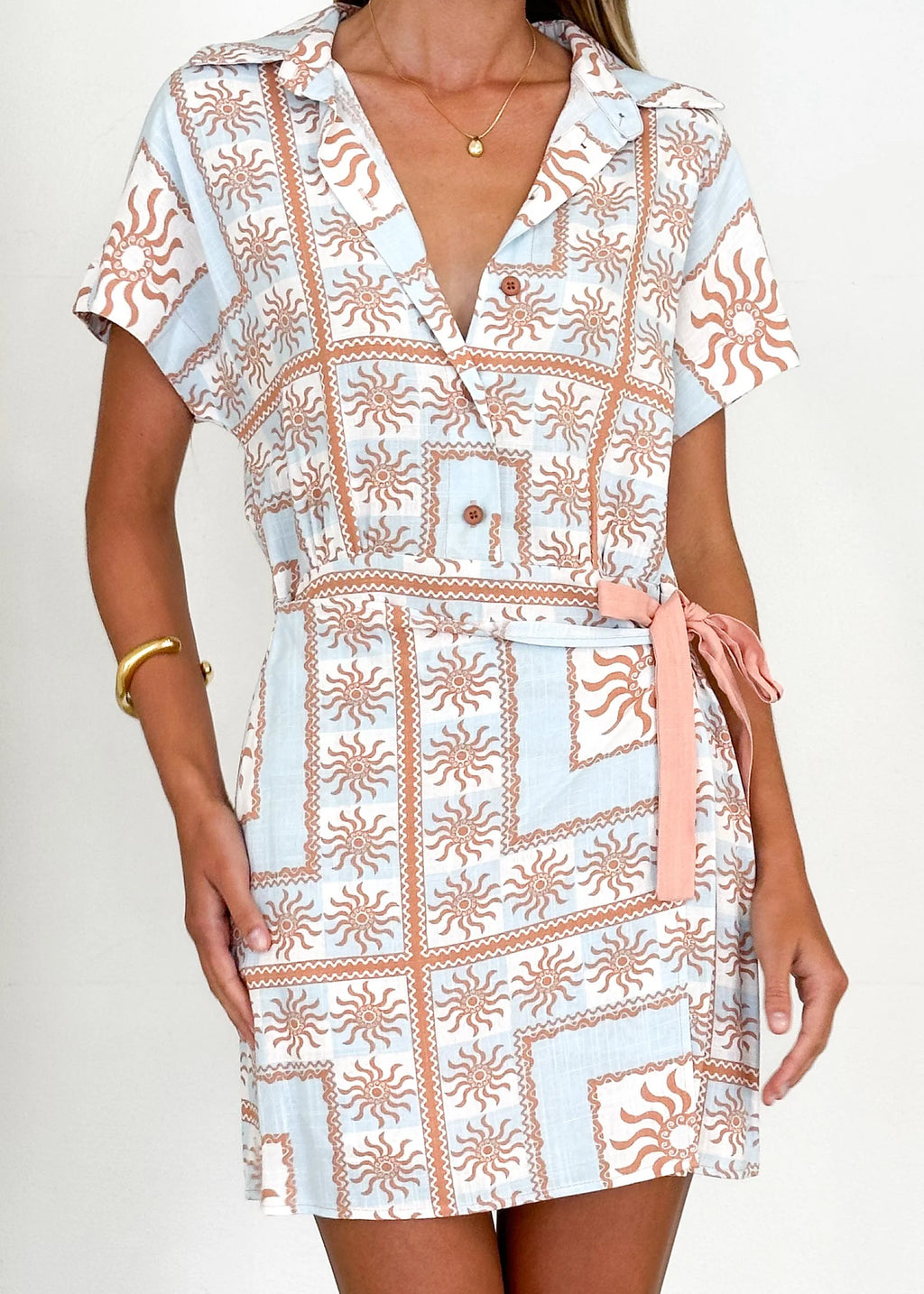 Daya Dress - Blue Flores