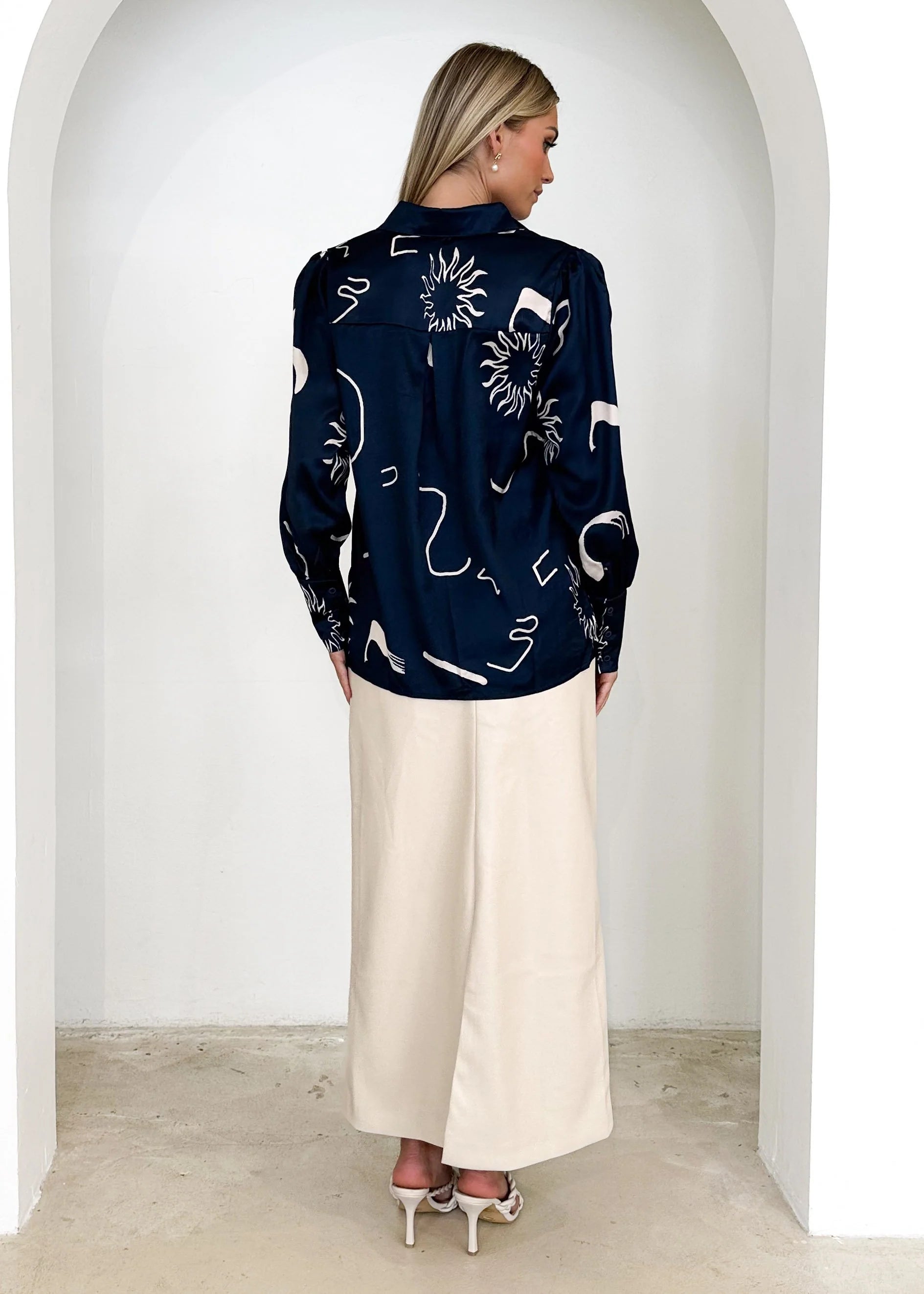 Lylia Shirt - Navy Abstract