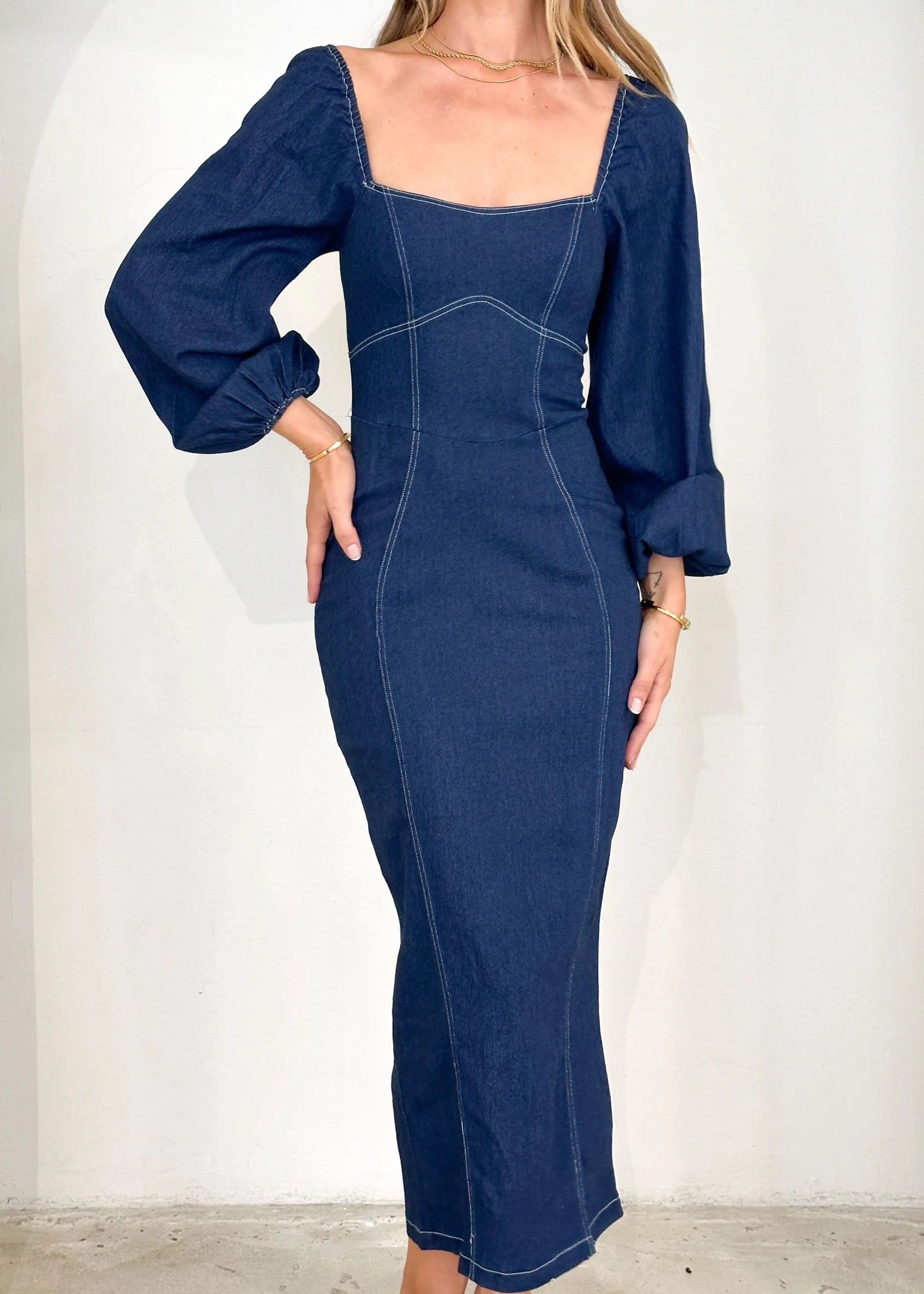 Gomez Denim Maxi Dress - Indigo