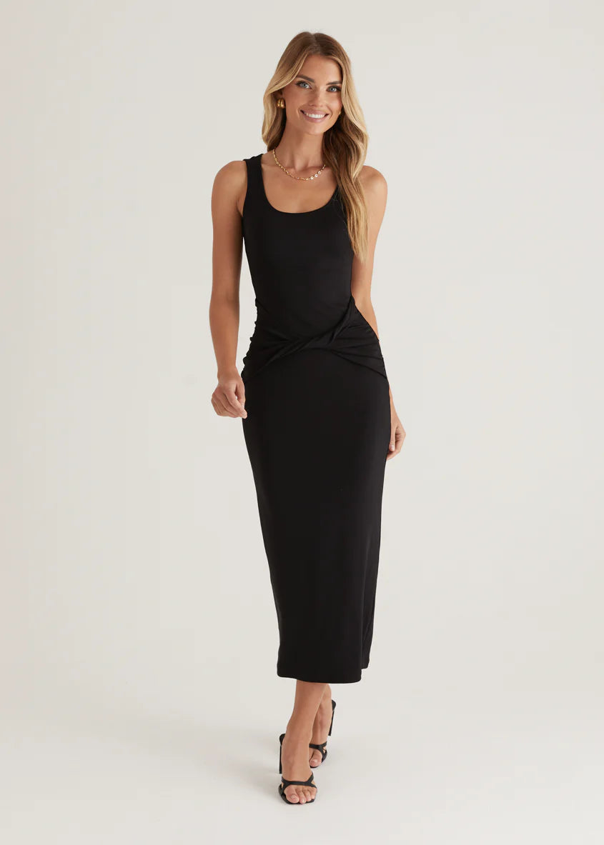 Sonia Midi Dress - Black