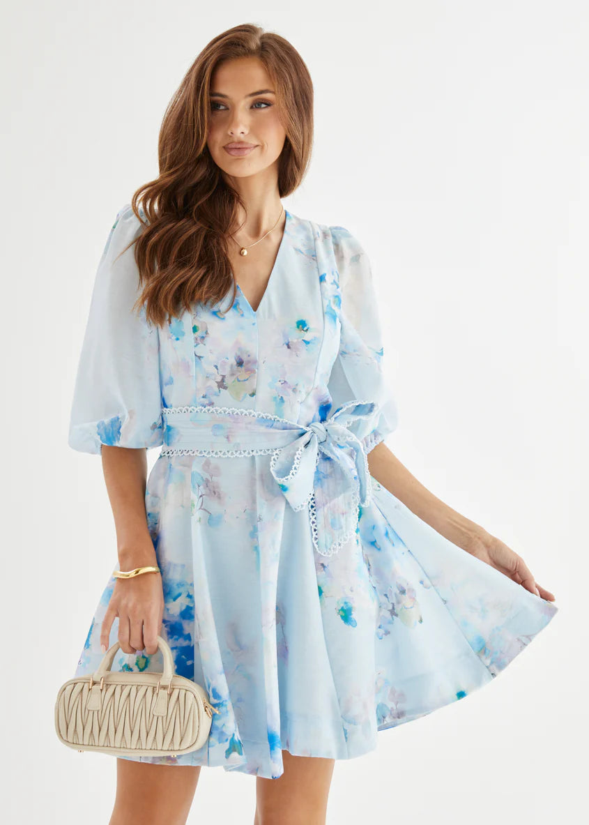 Jolene Dress - Blue Floral