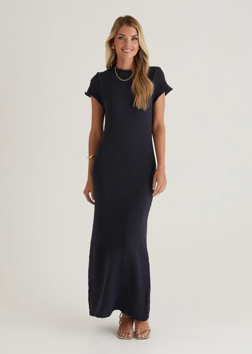 Kori Knit Maxi Dress - Navy