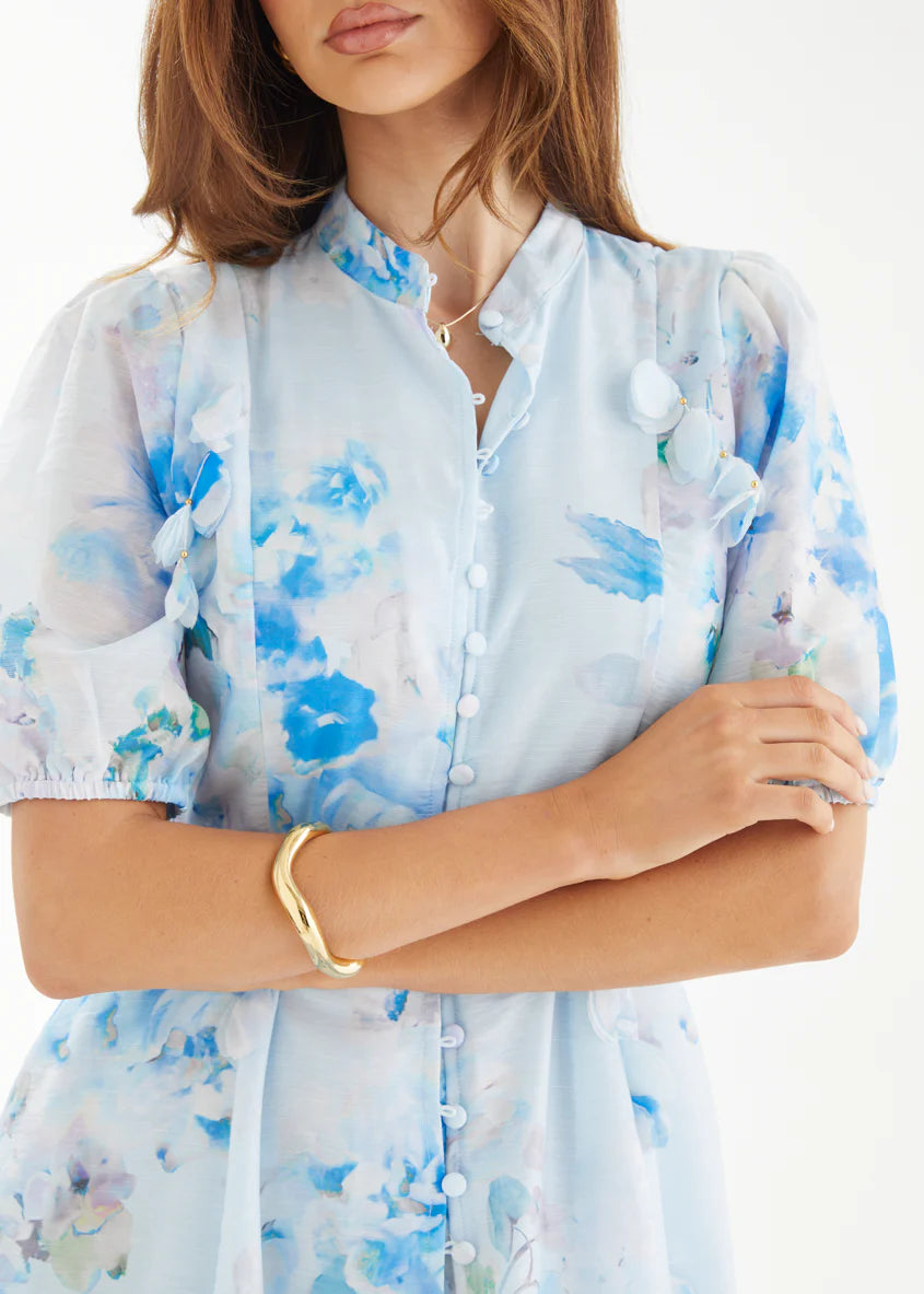 Nikita Midi Dress - Blue Floral