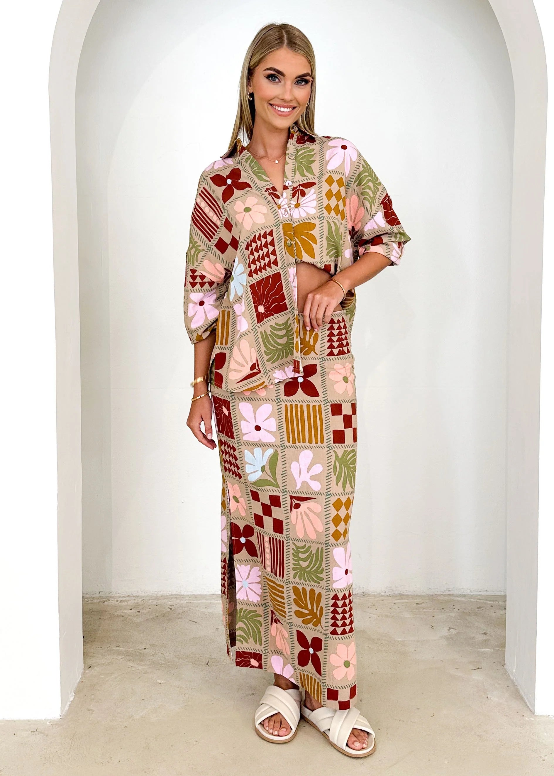 Ninessa Midi Skirt - Lisse Autumn