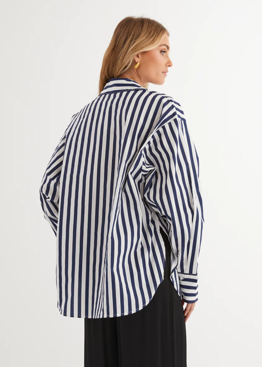 Lola Shirt - Navy Stripe