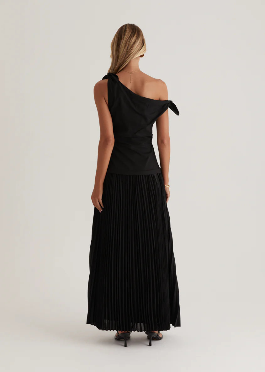 Keyla One Shoulder Maxi Dress - Black