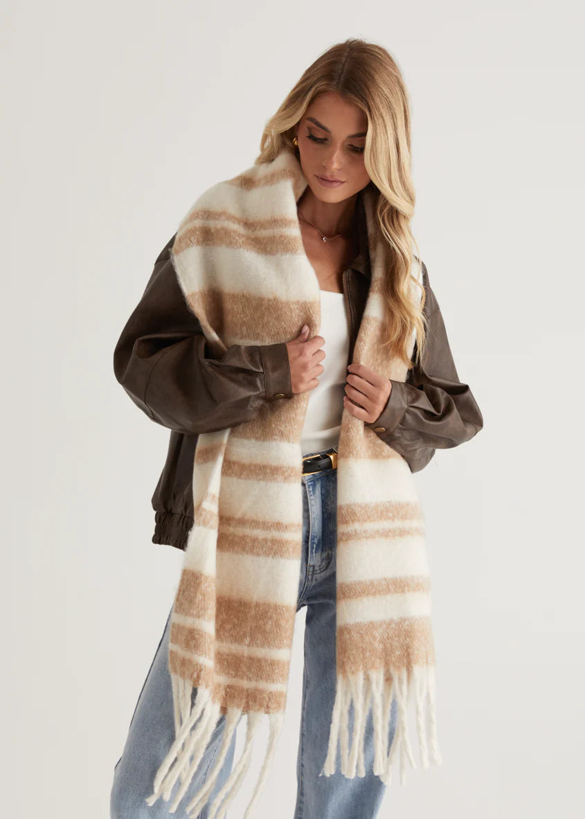 Novella Scarf - Natural Check