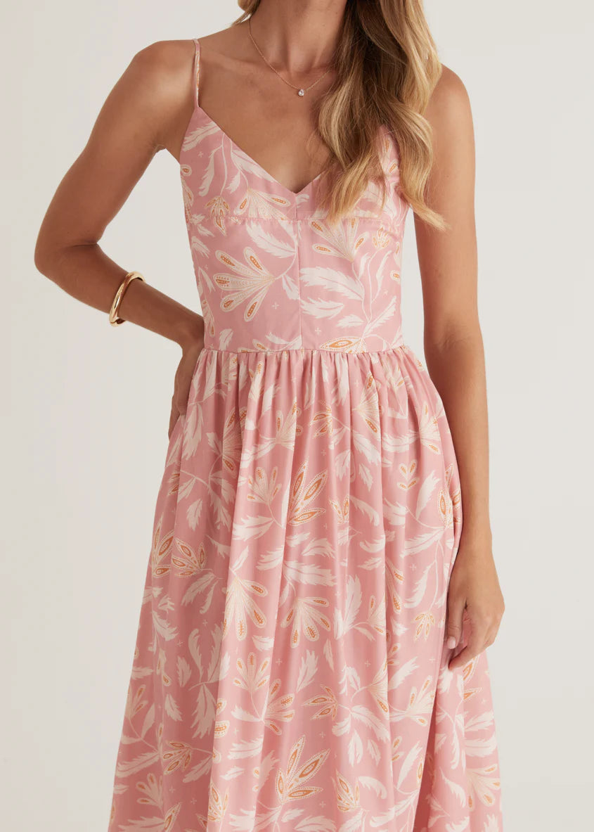 Madrid Maxi Dress - Blush Abstract