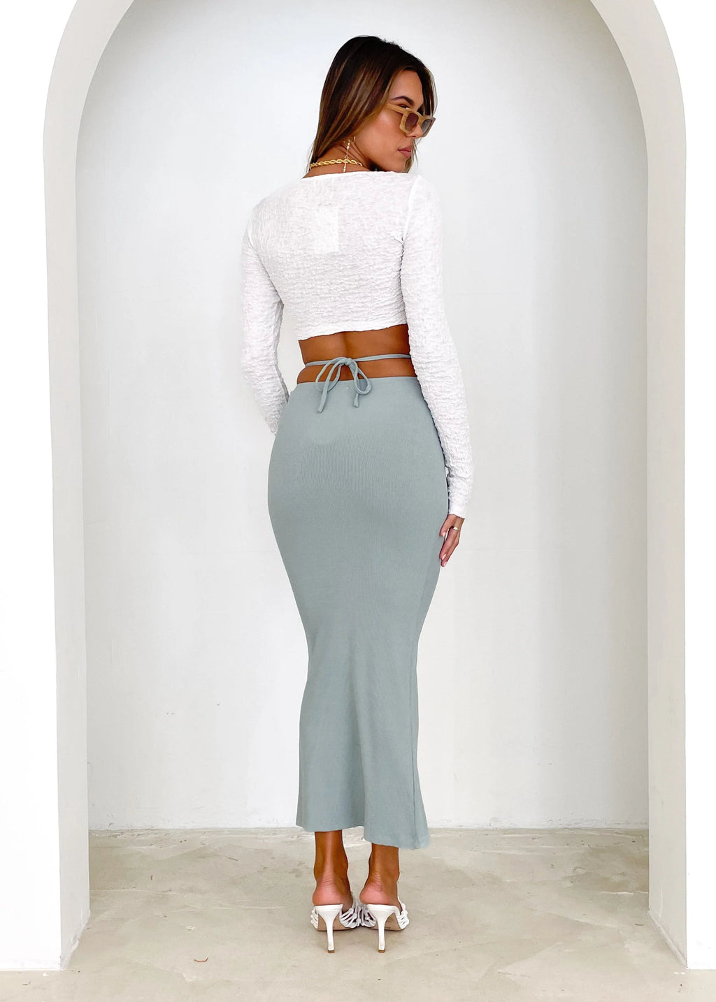 Kiora Midi Skirt - Sage