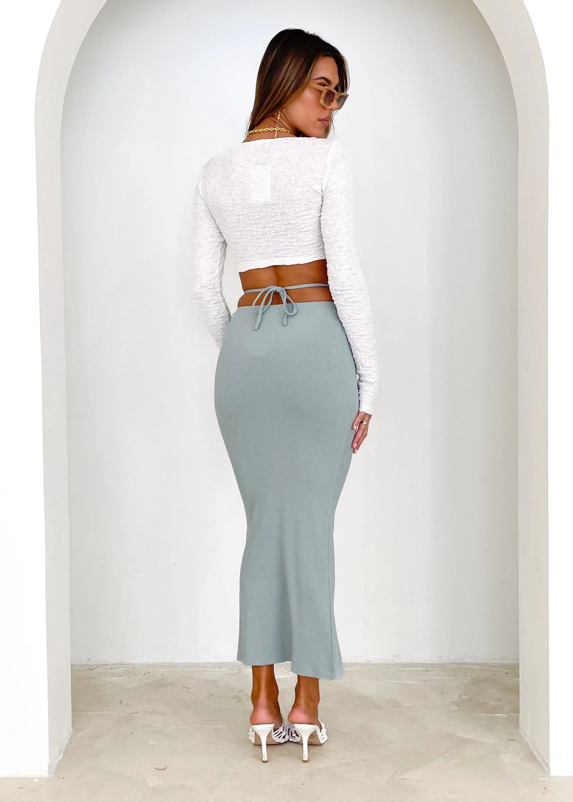 Kiora Midi Skirt - Sage