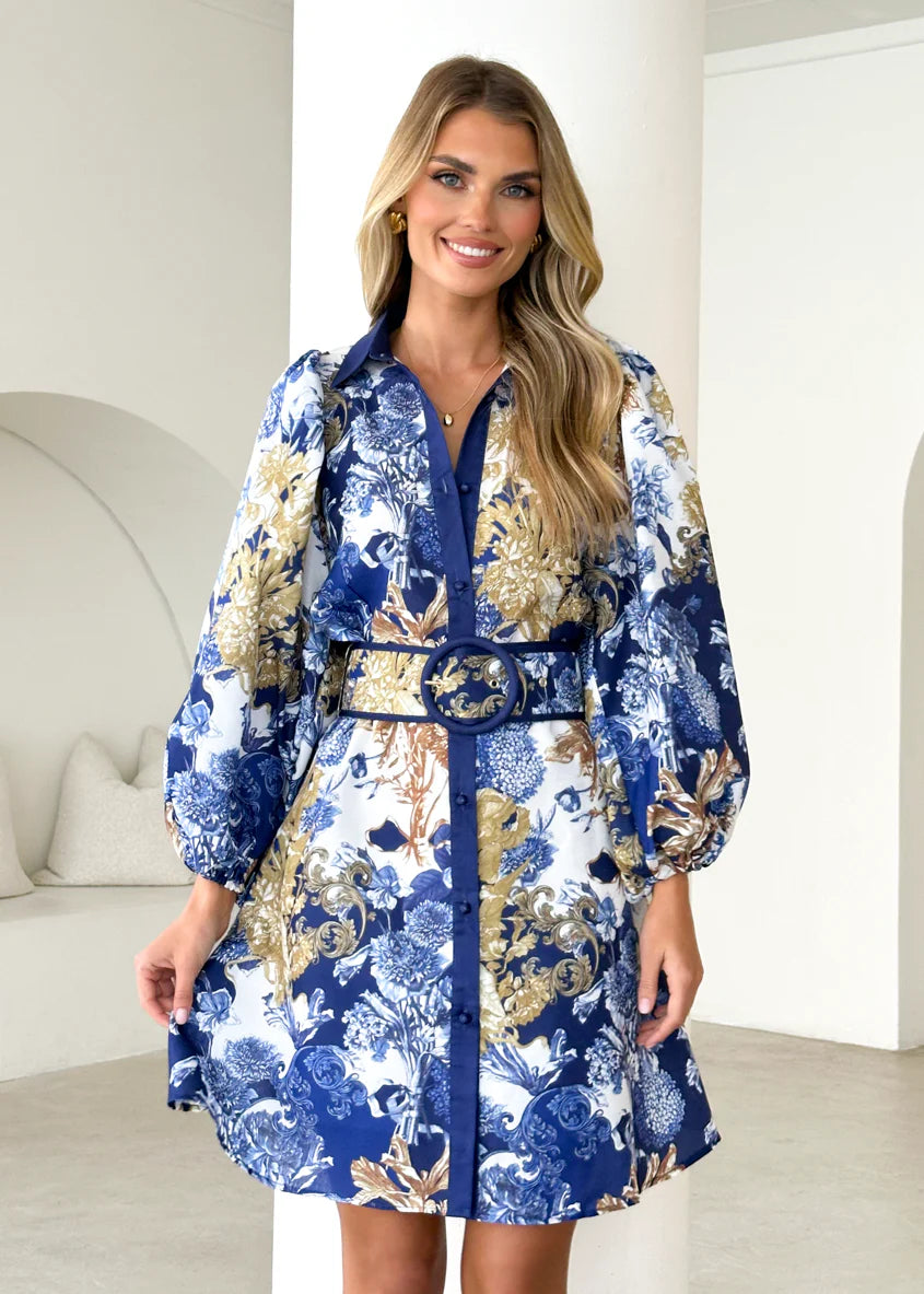 Tavana Dress - Navy Chateau