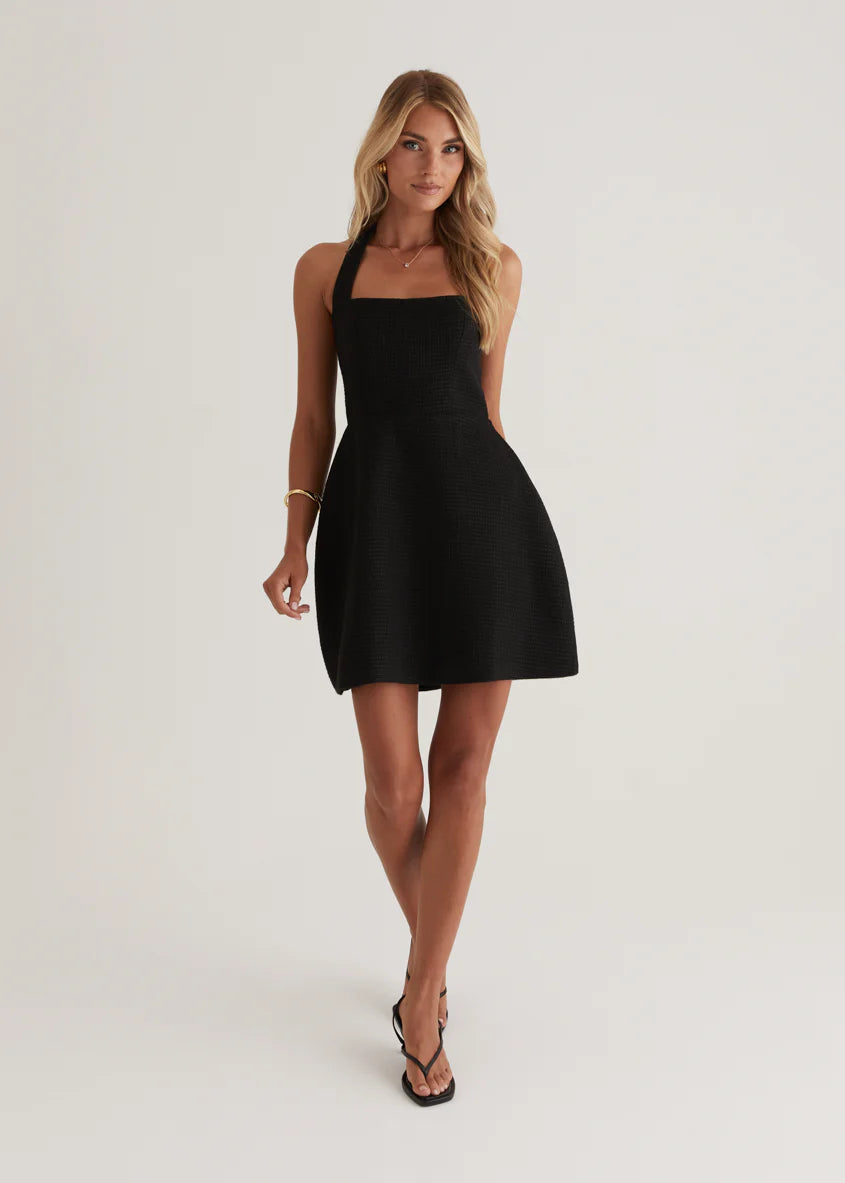 Rhodes Halter Dress - Black
