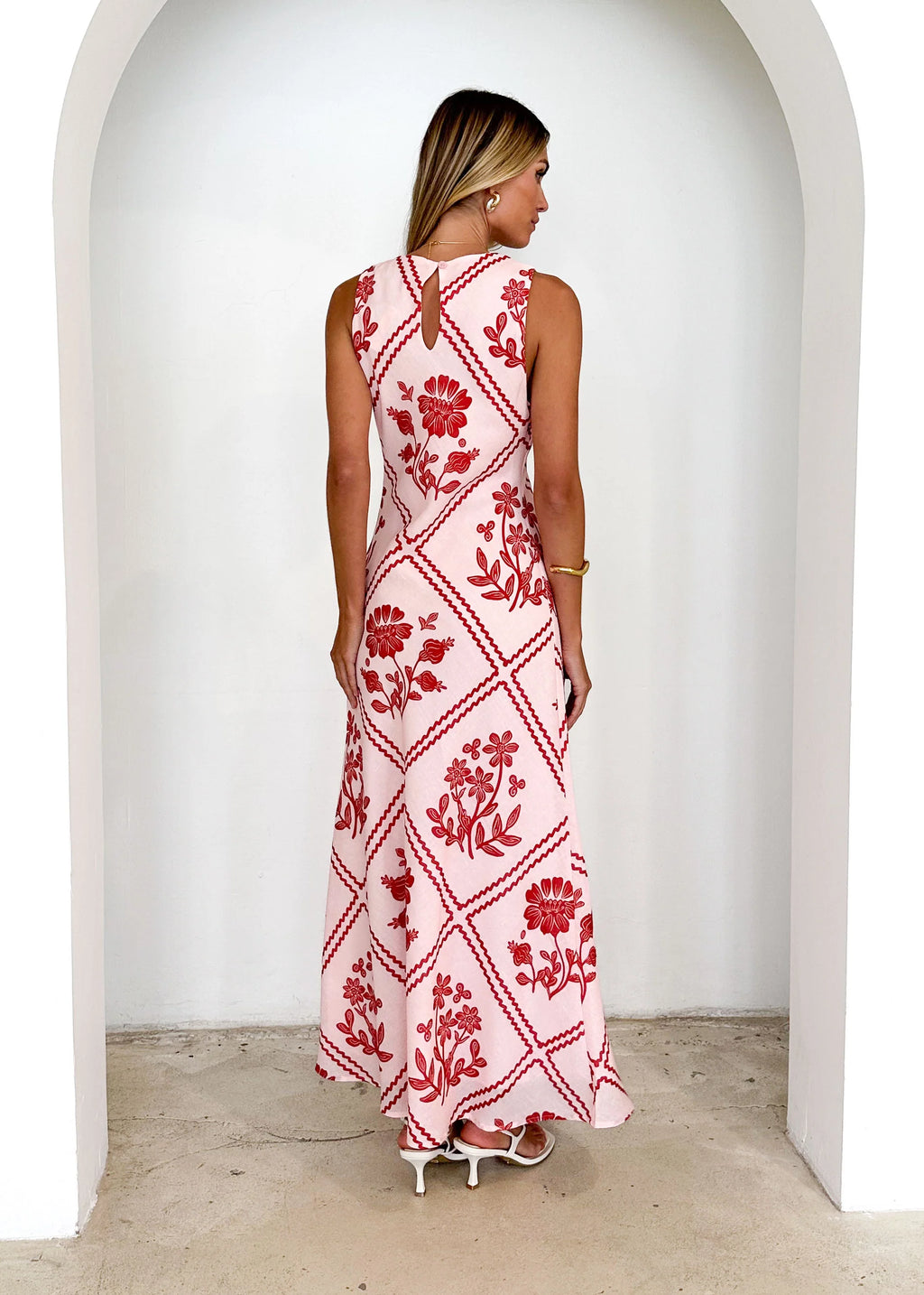 Xavier Maxi Dress - Red Floral