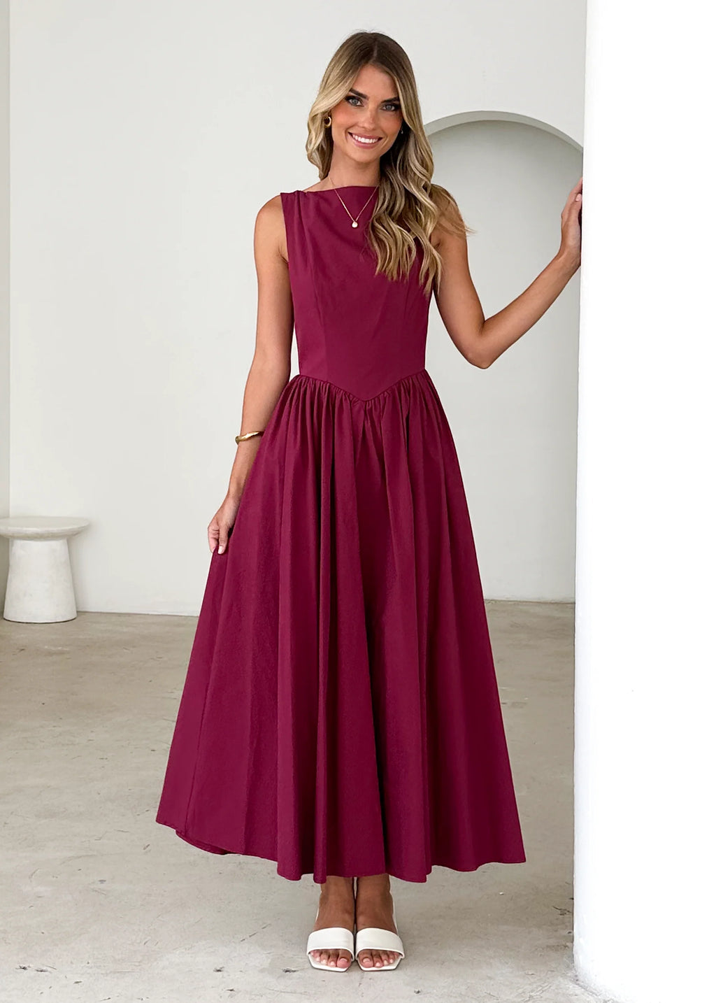 Bessie Maxi Dress - Wine