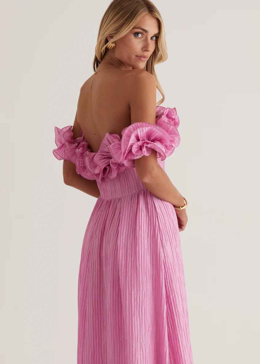 Marlow Off Shoulder Maxi Dress - Pink