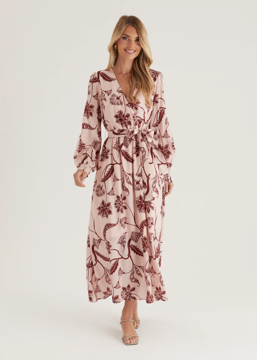 Runaway Maxi Dress - Blush Floral