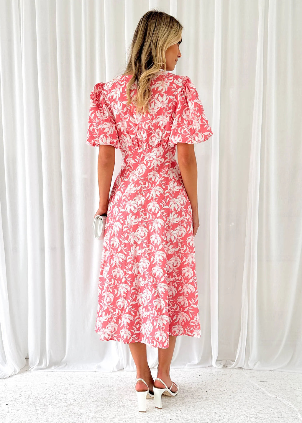 Paver Midi Dress - Pink Floral