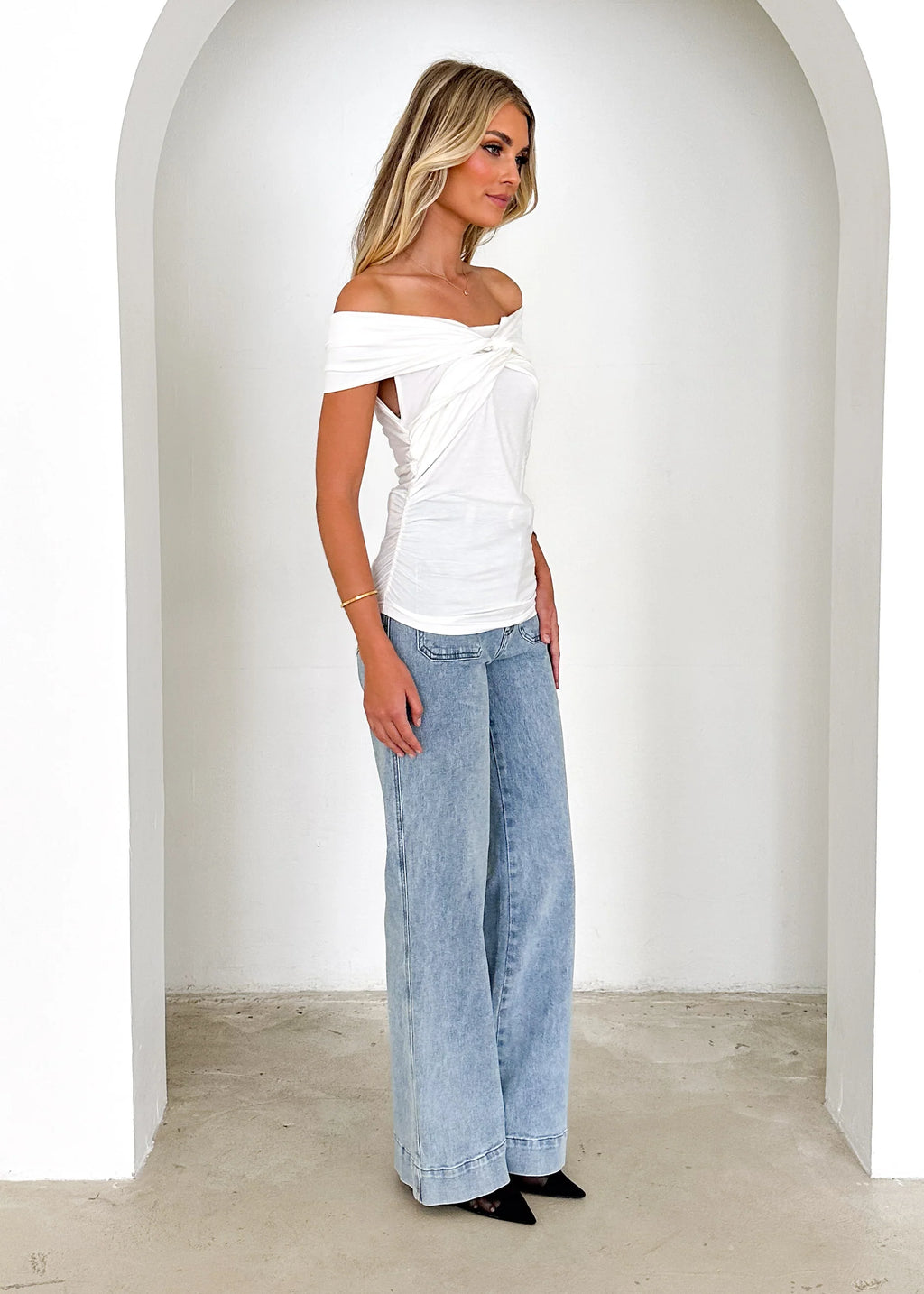 Kayla Twist Top - Off White