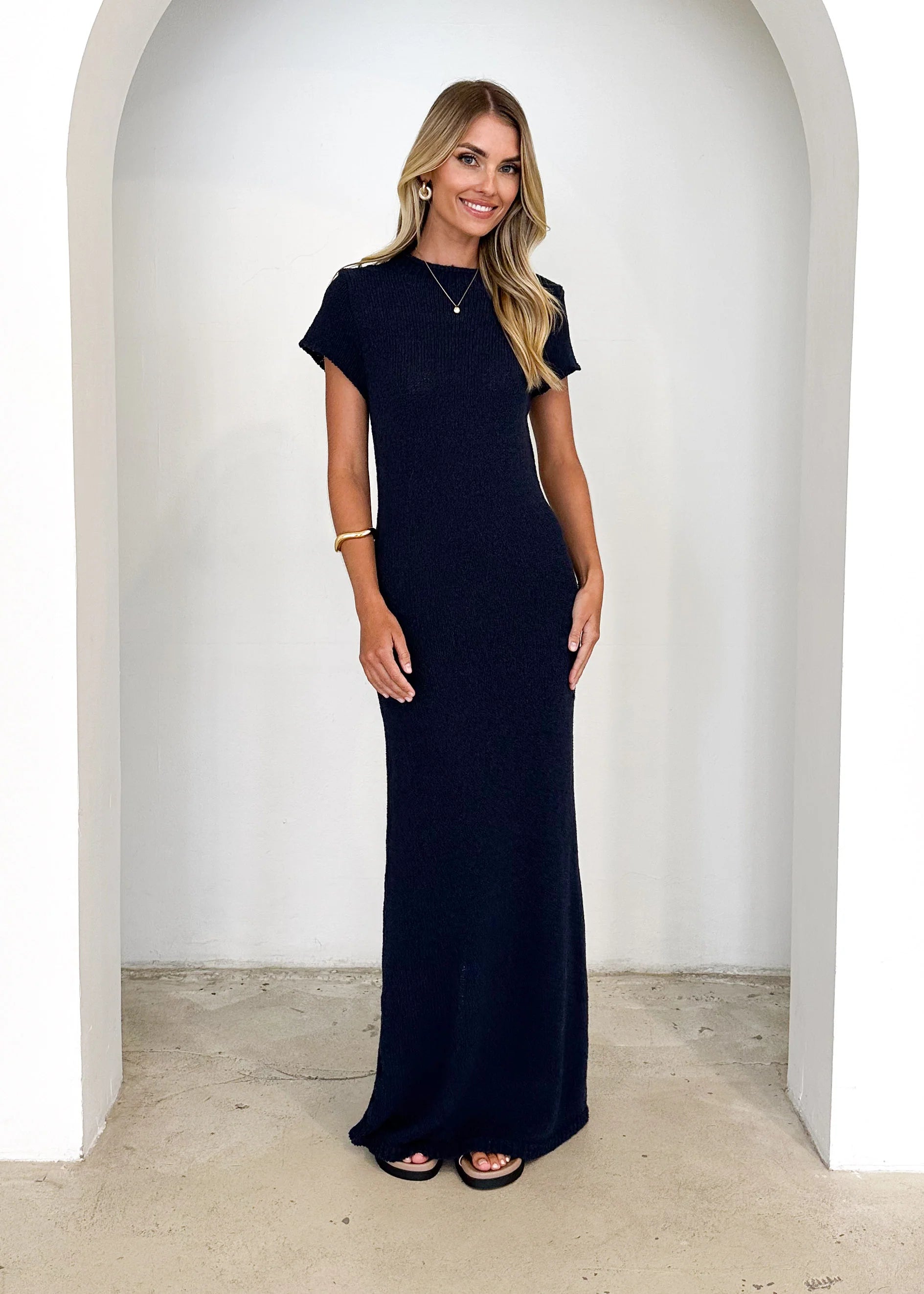 Kori Knit Maxi Dress - Navy