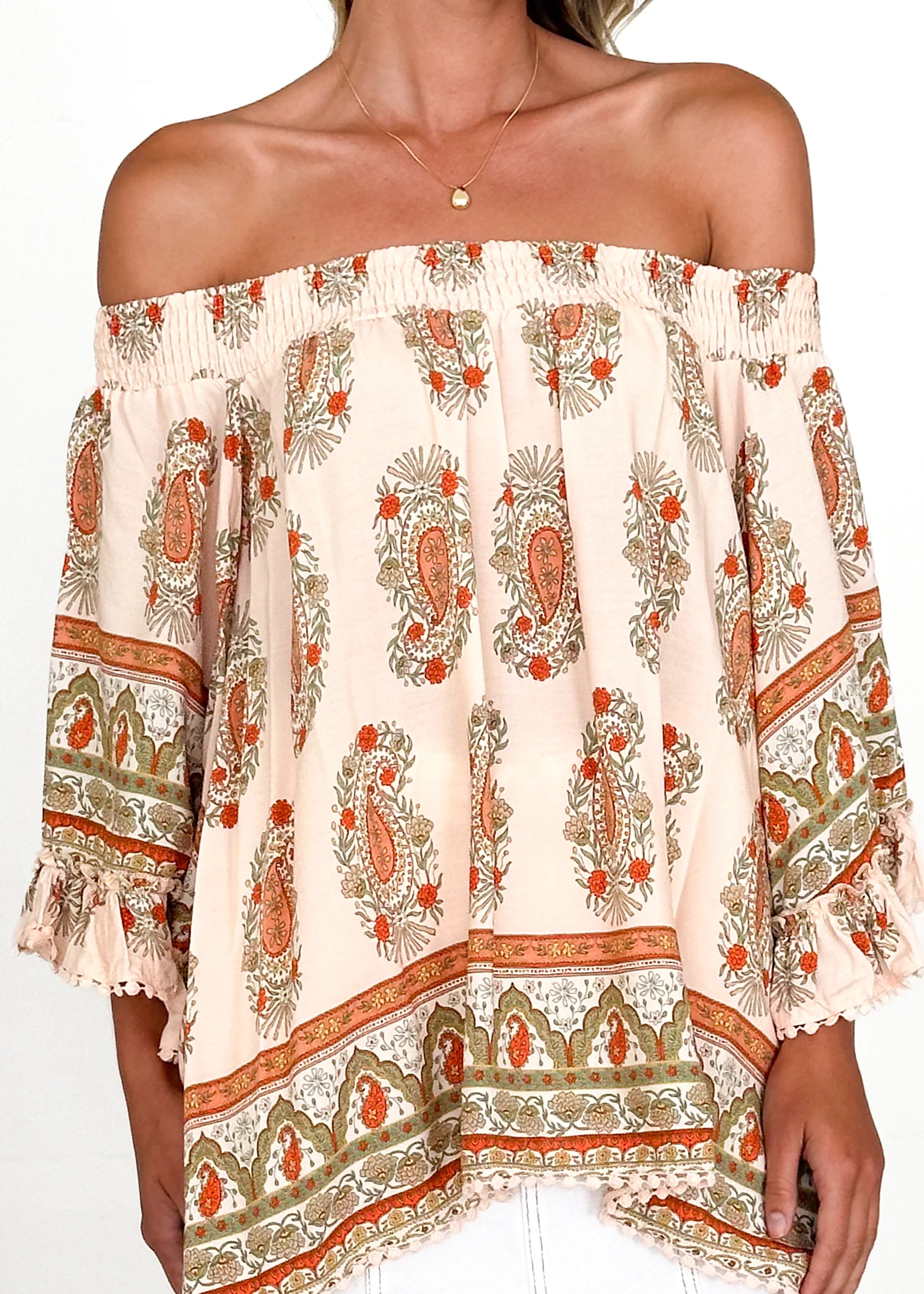 Clover Off Shoulder Top - Heirloom