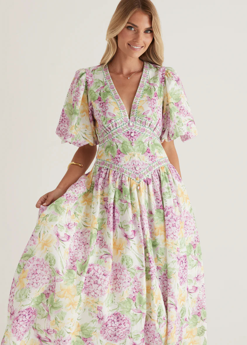 Marcelle Maxi Dress - Purple Hydrangea