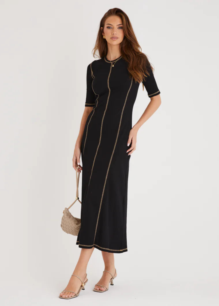 Simba Midi Dress - Black