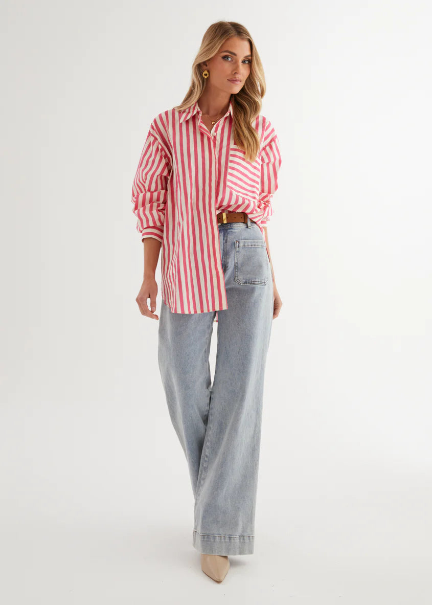 Lola Shirt - Pink Stripe