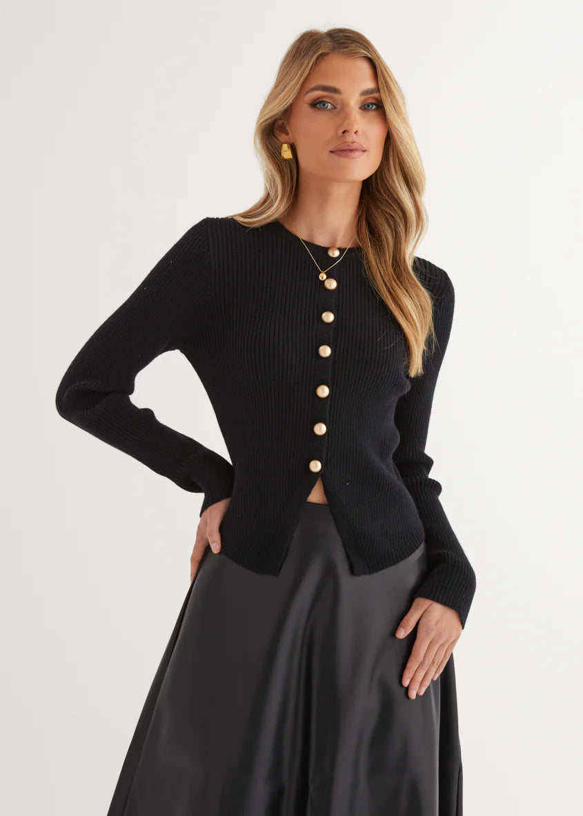 Sparrow Knit Top - Black