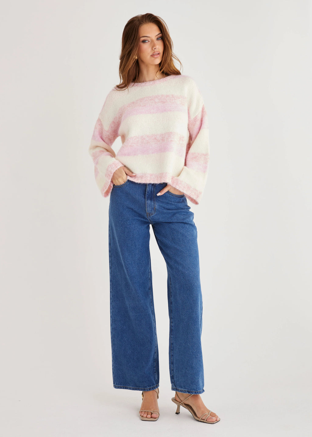 Sundae Sweater - Pink Stripe