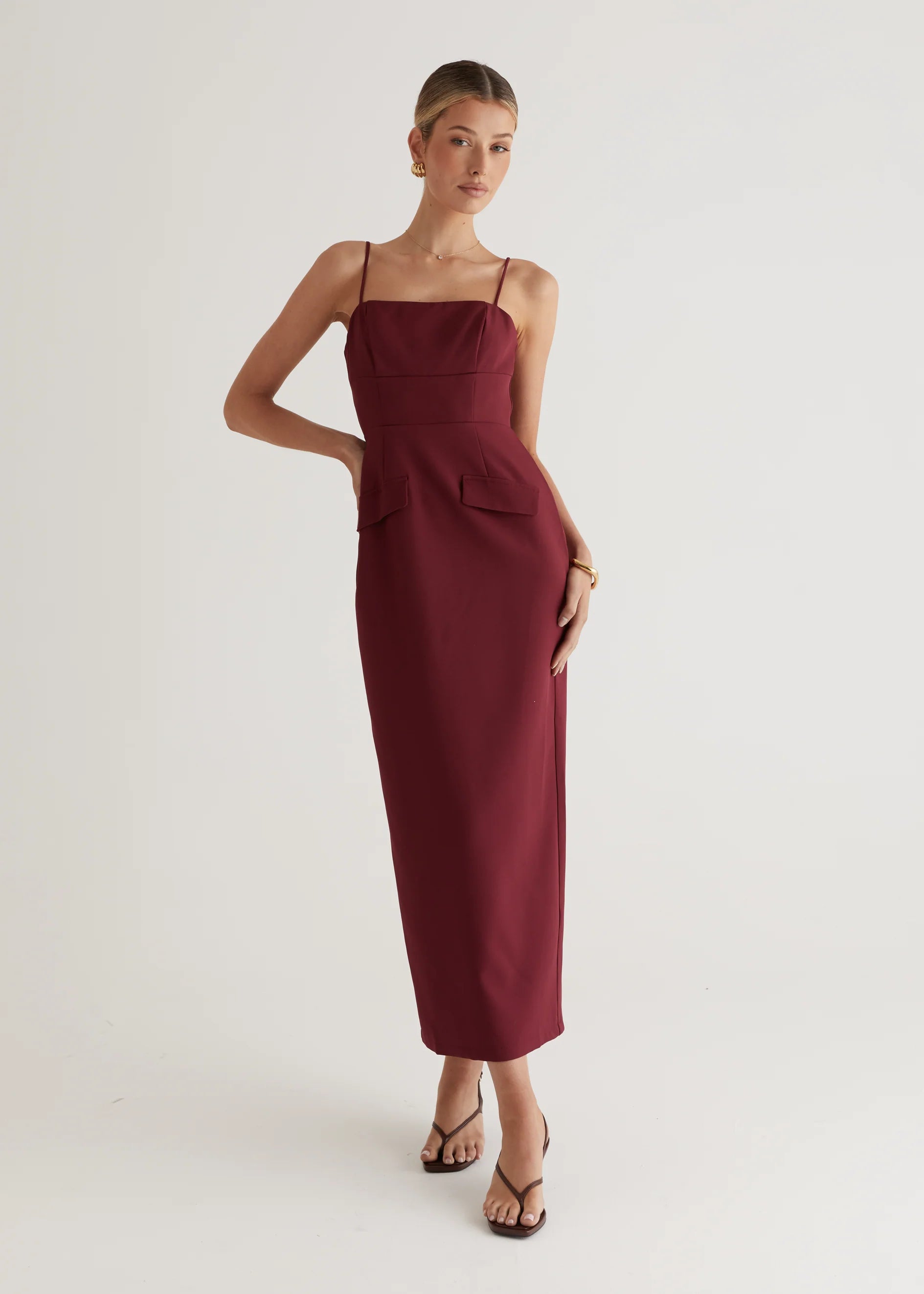 Hansel Maxi Dress - Wine