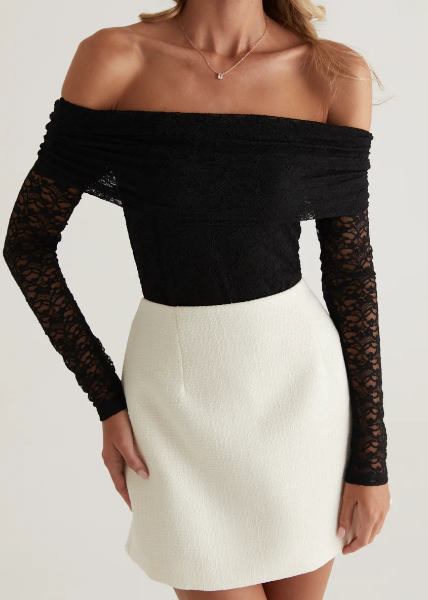 Rosa Lace Bodysuit - Black