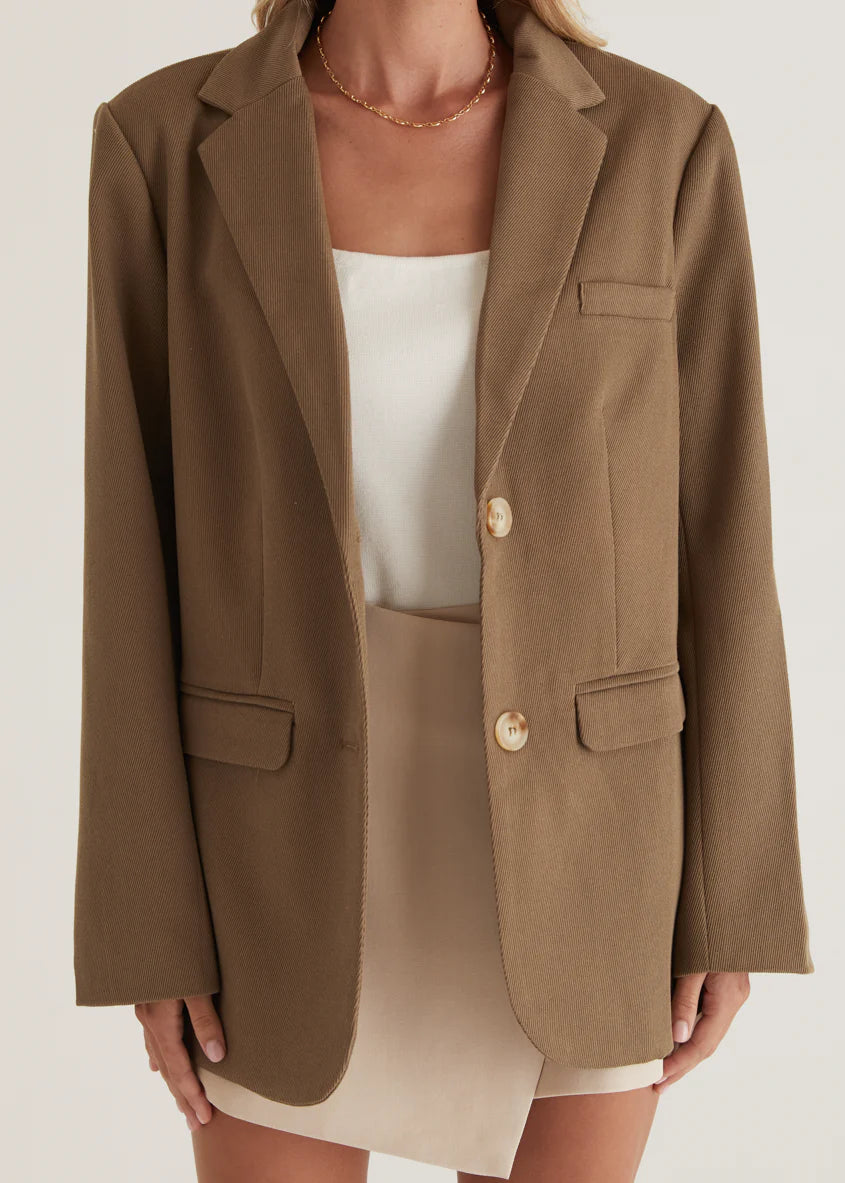 Oliviae Blazer - Brown