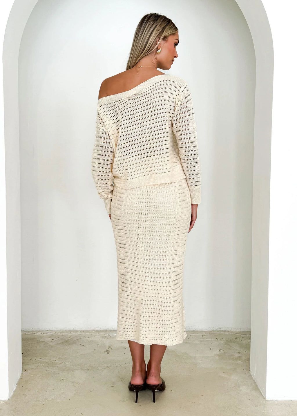 Juna Midi Skirt - Cream