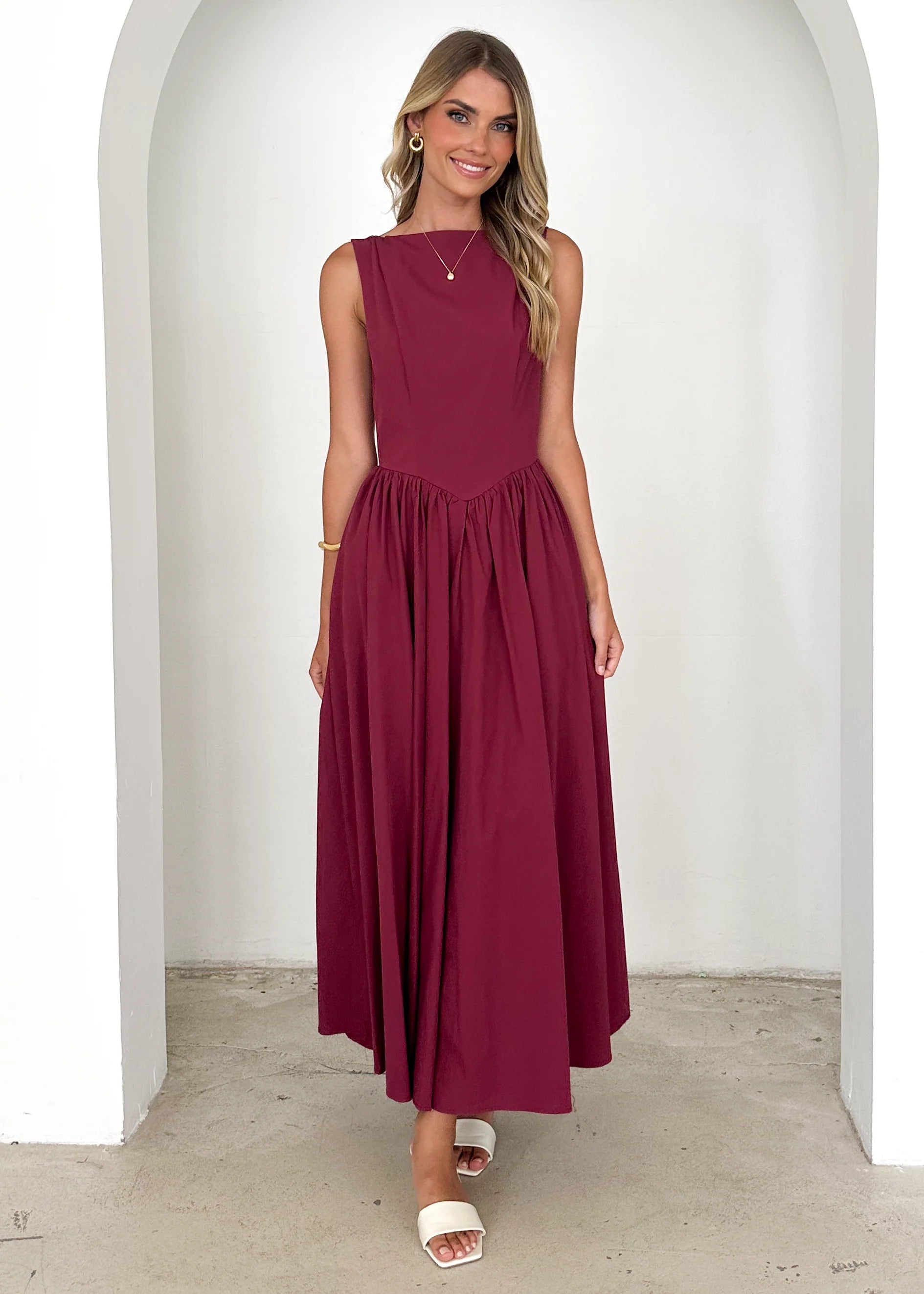 Bessie Maxi Dress - Wine